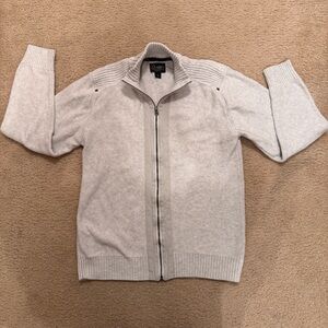 Retrofit Light Gray Men’s Zip-Up Sweater Size Large